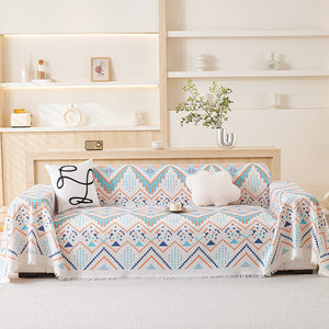 180 X 230 Cm Nordic Style Full Cover Sofa Blanket Minimalist Stain Resistant All Season Two Seater Protector