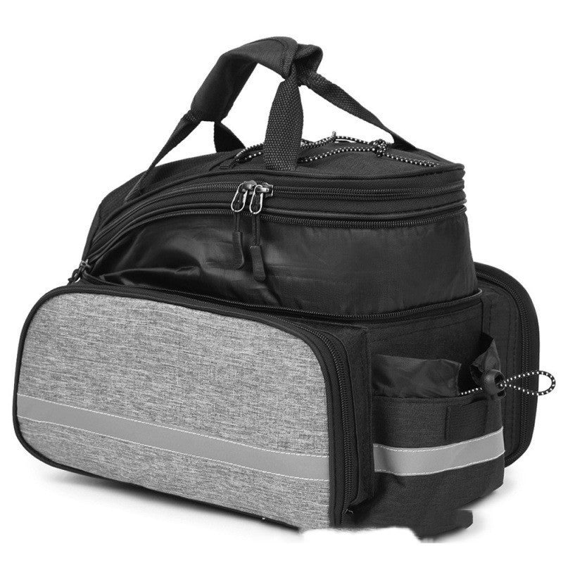 Insulated Bike Rear Rack Bag Waterproof Storage With Soft Pe Padding For Cycling Black