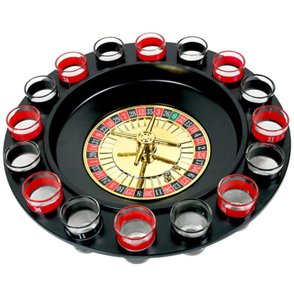 Wine Game Shot Drinking Roulette Set With Casino Spin Glass Party Bar