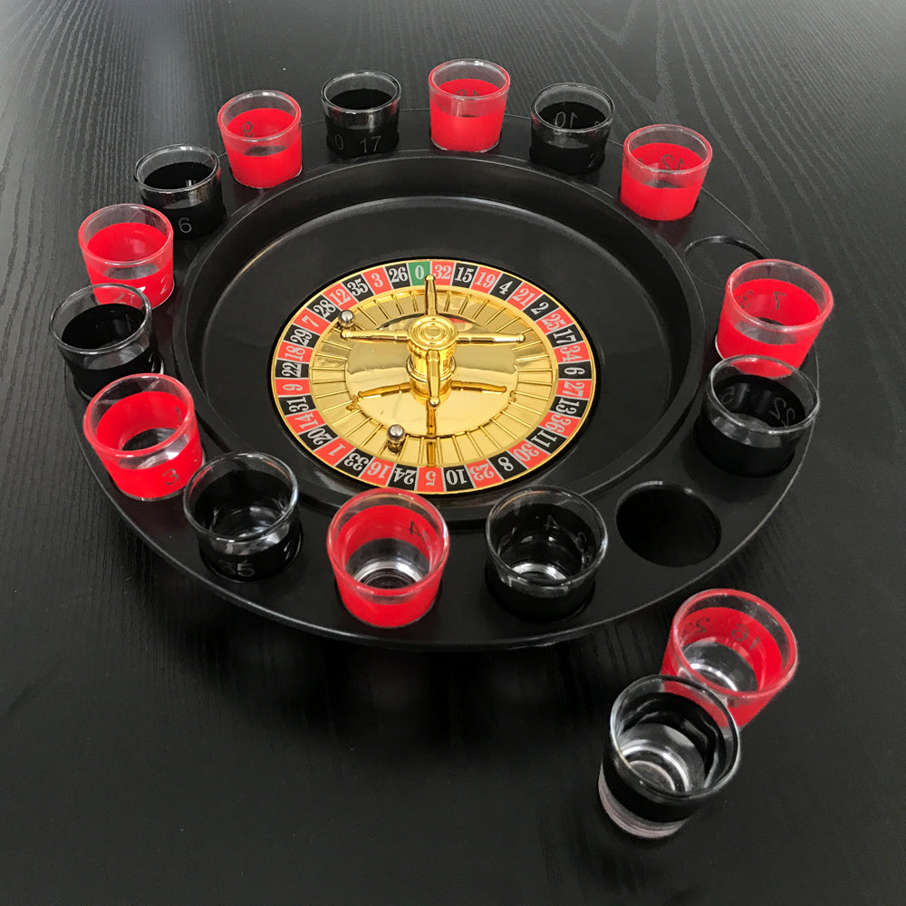 Wine Game Shot Drinking Roulette Set With Casino Spin Glass Party Bar