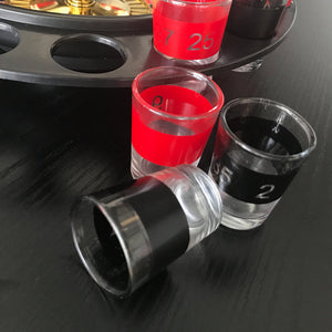 Wine Game Shot Drinking Roulette Set With Casino Spin Glass Party Bar