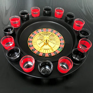 Wine Game Shot Drinking Roulette Set With Casino Spin Glass Party Bar