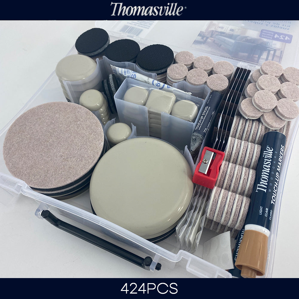 Thomasville Floor Surface Protection Kit 424 Pieces Felts Bumpers Sliders Grips