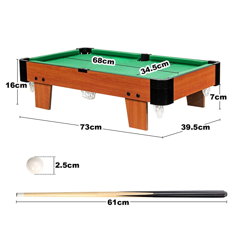 Wooden Mini Snooker Tables Billiards Game Pool Set Toy Extra Size For Kids