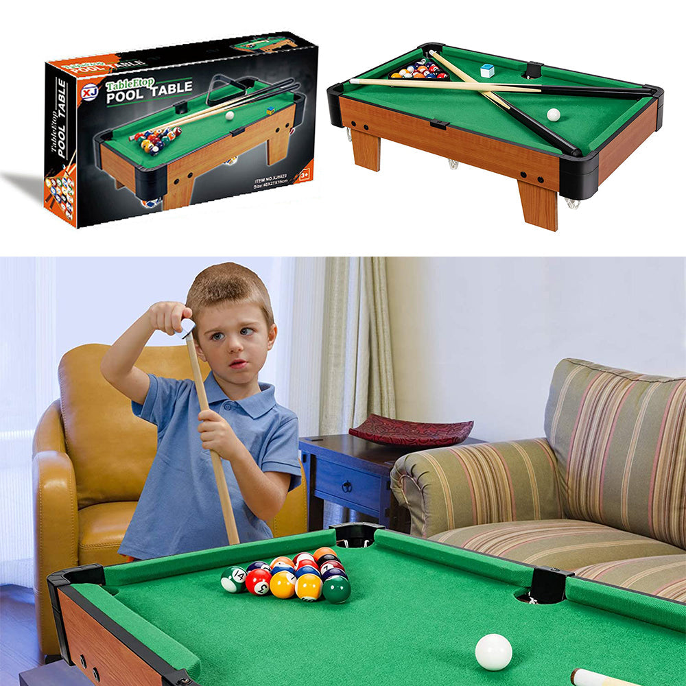 Wooden Mini Snooker Tables Billiards Game Pool Set Toy Extra Size For Kids