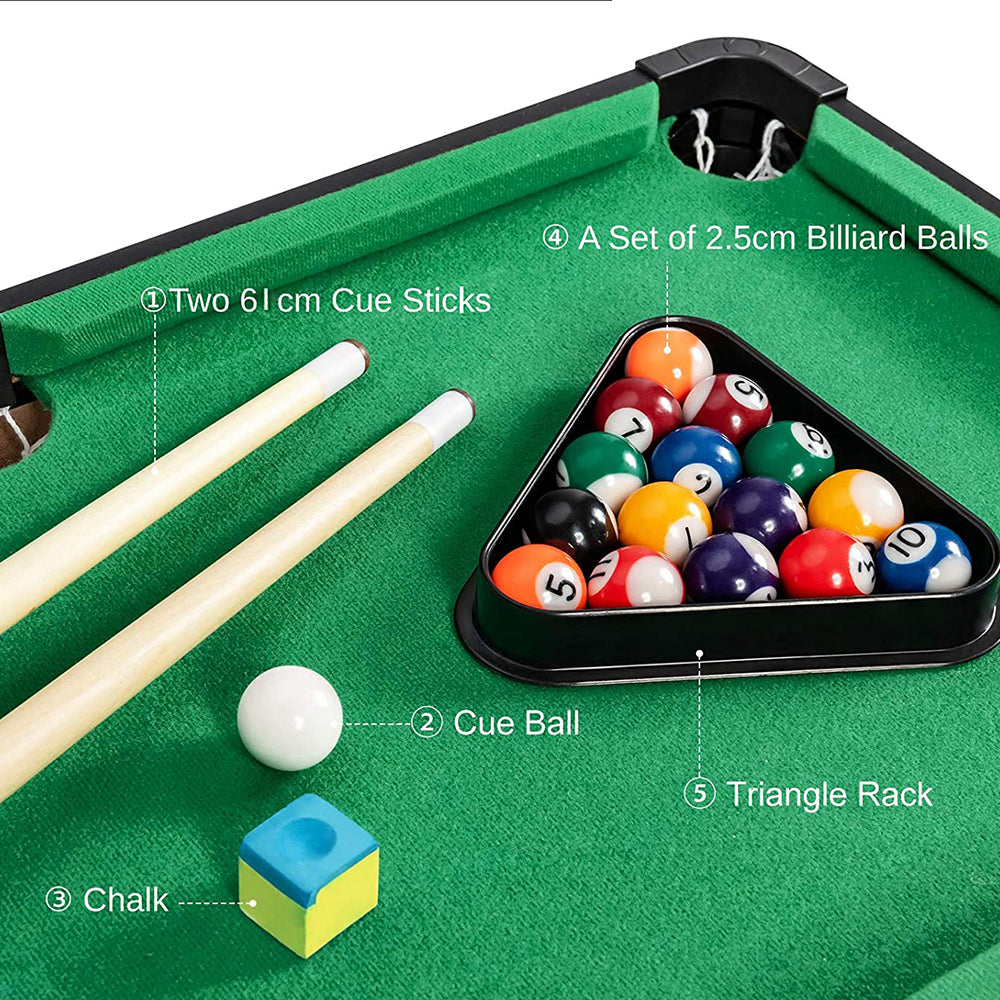 Wooden Mini Snooker Tables Billiards Game Pool Set Toy Extra Size For Kids