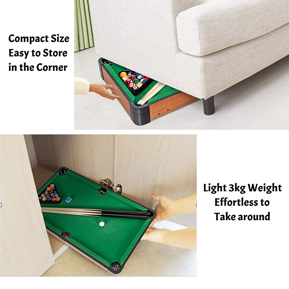 Wooden Mini Snooker Tables Billiards Game Pool Set Toy Extra Size For Kids