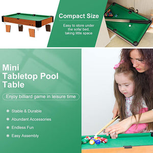 Wooden Mini Snooker Tables Billiards Game Pool Set Toy Extra Size For Kids