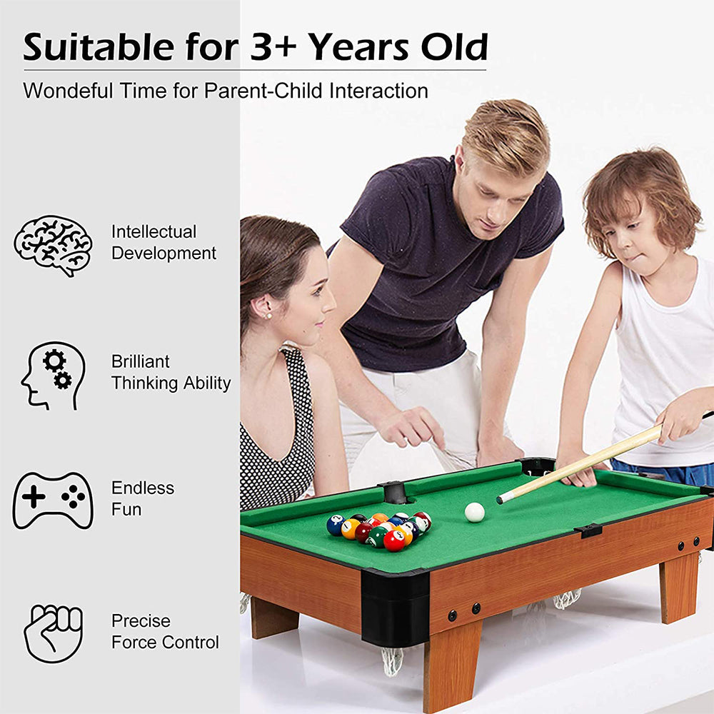 Wooden Mini Snooker Tables Billiards Game Pool Set Toy Extra Size For Kids