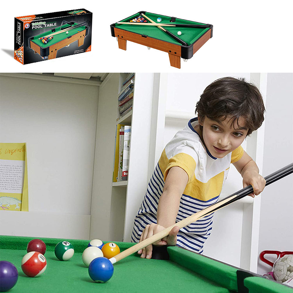 Wooden Mini Snooker Tables Billiards Game Pool Set Toy Extra Size For Kids