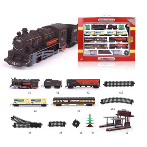 Electric Classic Toy Train Set Vehicle Rail Track Carriages Kids