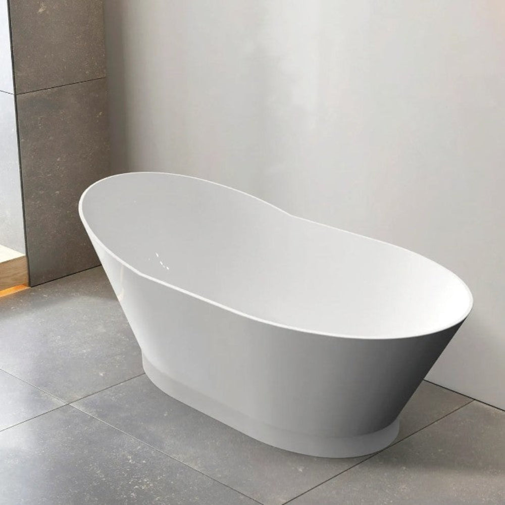 1500/1700*750/800*680Mm Ins Otti London Gloss White Special Shape Curved Acrylic Freestanding Bathtub