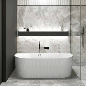 1500/1700*750/800*580Mm Ins Otti Noosa Gloss/Matt White Oval Acrylic Freestanding Bathtub