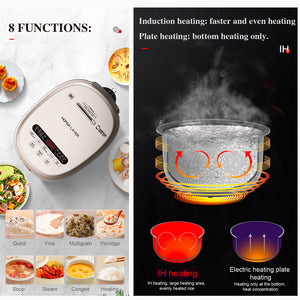 Hoper Layer 4L Electric Rice Cooker Ih Heating Coating Non Stick Technology