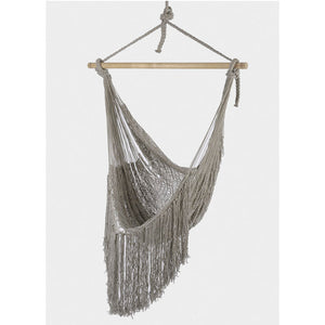 Fringed Cotton Rope Mexican Hammock Swing From Mexico In Dream Sands