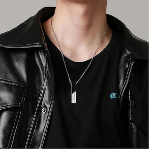 Veile Studios Vertical Bar Cremation Jewelry Urn Necklace For Ashes Stainless Steel Pendant