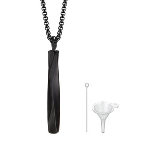 Veile Studios Vnox Stainless Steel Mobius Bar Pendant Necklace For Men Cremation Ashes Jewelry