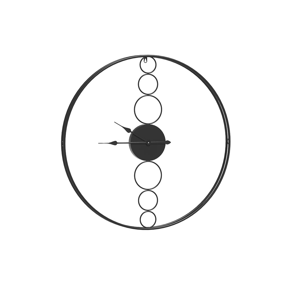 Artiss 75Cm Wall Clock Large No Numeral Round Black