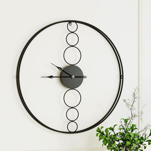 Artiss 75Cm Wall Clock Large No Numeral Round Black