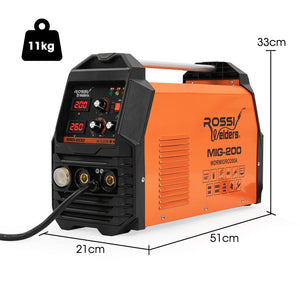 Rossi 200A Mig/Mag/Mma/Arc/Tig Multi Purpose Welder Flux/Solid Wire/Co2 Or Argon Gas