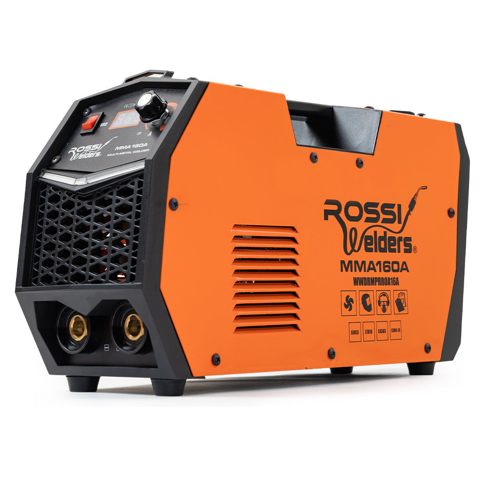 Rossi 160 Amp Inverter Stick Welder Mma Arc Dc Multi Metal Gasless Welding Machine For Stainless Steel Aluminium And Mor