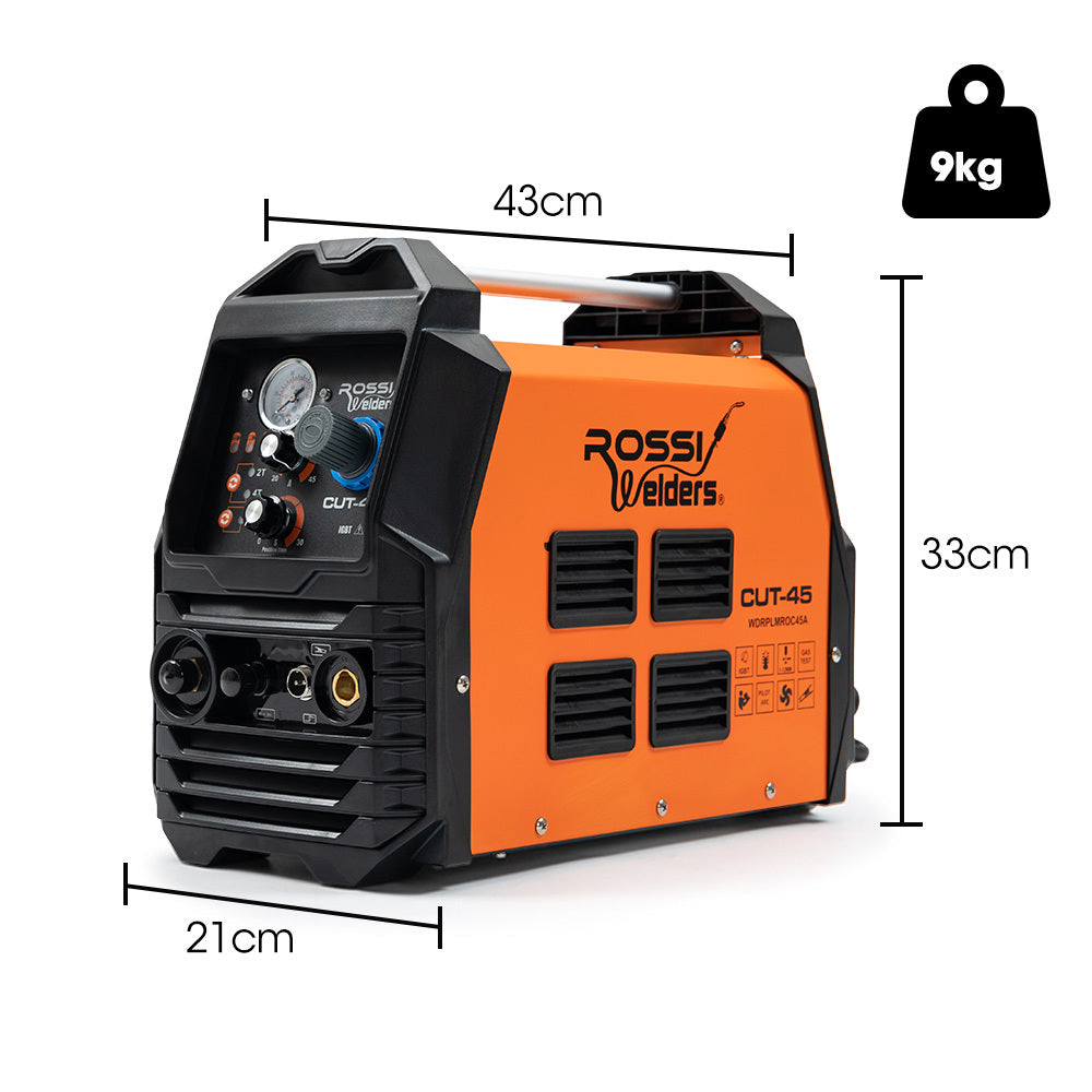 Rossi 45A Plasma Cutter Non Touch Pilot Arc For Easy Cuts Of Painted Or Rusty Metals Dc Inverter Cutting Machine Compres