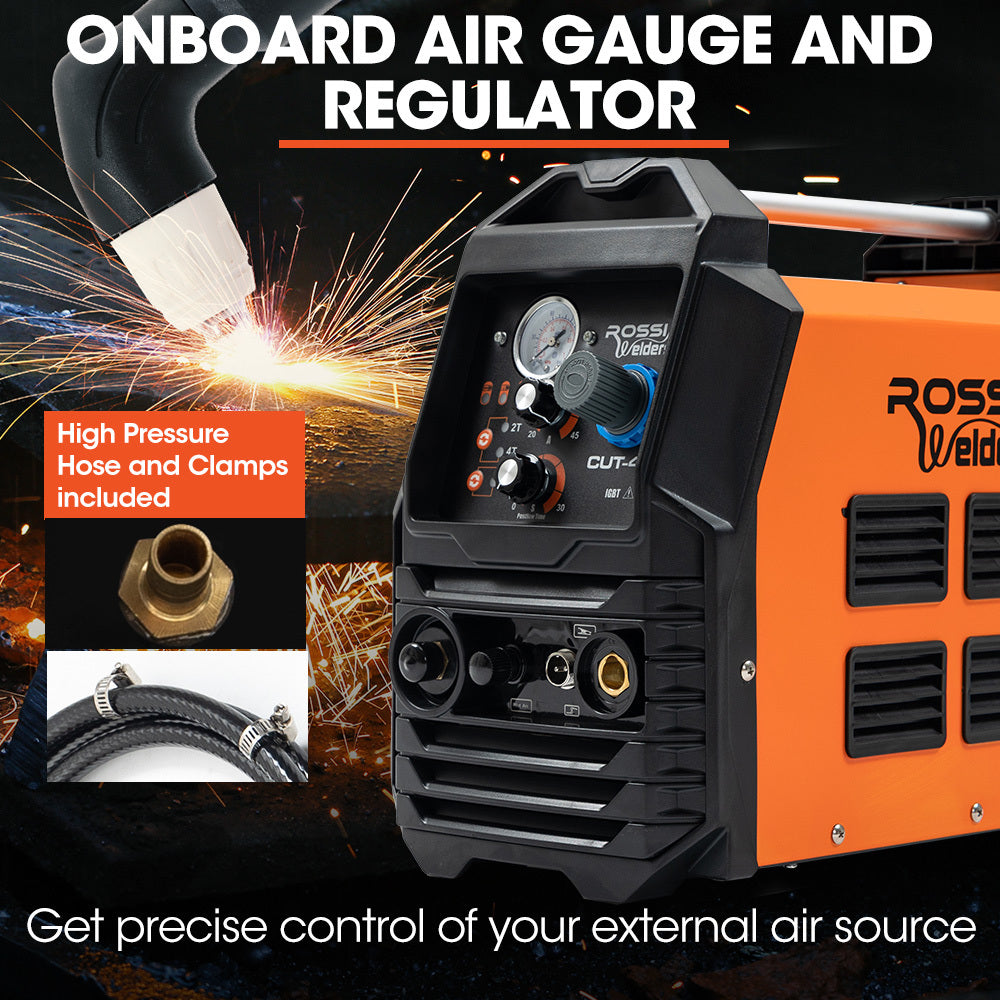 Rossi 45A Plasma Cutter Non Touch Pilot Arc For Easy Cuts Of Painted Or Rusty Metals Dc Inverter Cutting Machine Compres