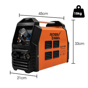 Rossi 60A Plasma Cutter Non Touch Pilot Arc For Easy Cuts Of Painted Or Rusty Metals Dc Inverter Cutting Machine Compres