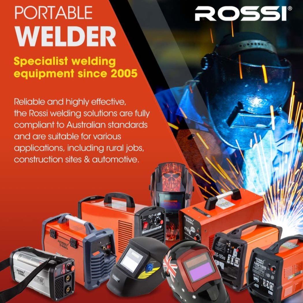 Rossi 250Amp Mag Mig Tig Mma Welder 4In1 Stick Gmaw Arc Gas Gasless Inverter Welding Machine 15A Plug