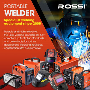 Rossi 220 Amp Tig Welder Portable Gtaw Stick Gas Tungsten Arc Mma Inverter Welding Machine 15A Plug