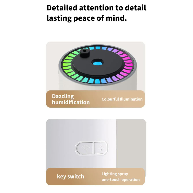 White Starry Sky Projection Humidifier Usb Ultrasonic Car And Home Air Mist Diffuser For Hydration