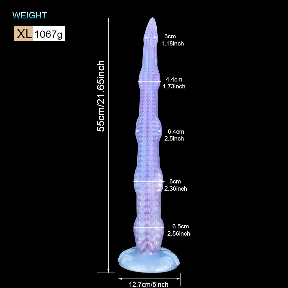 House Of Dasein Pastel Purple Sea Jade Long Tentacle Silicone Dildo