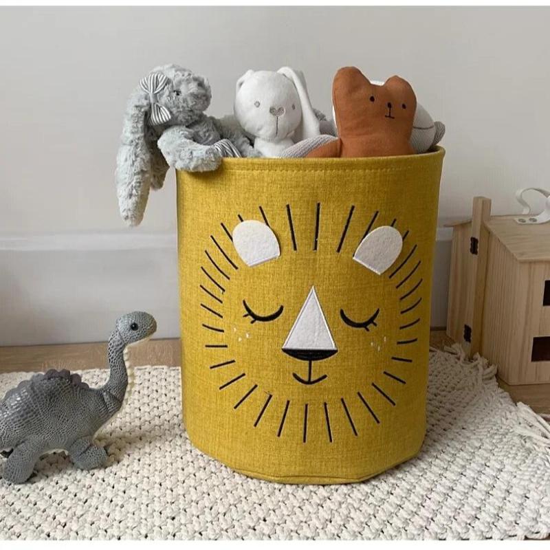 Storage Bucket Little Lion Large Capacity Cloth Organizer Basket For Home Organisation