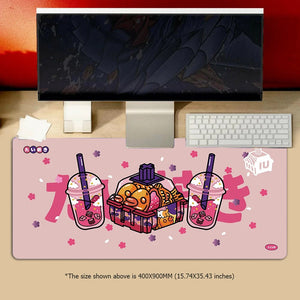 Mouse Pad Pink 400X900x4mm Milk Tea Game Rubber Soft Keyboard Desk Mat