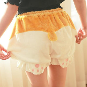 Cute Corgi Puppy Sleep Bottoms Shorts Women Lolita Kawaii Bloomers