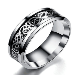 Dragon Pattern Men Stainless Steel Rings Jewellery