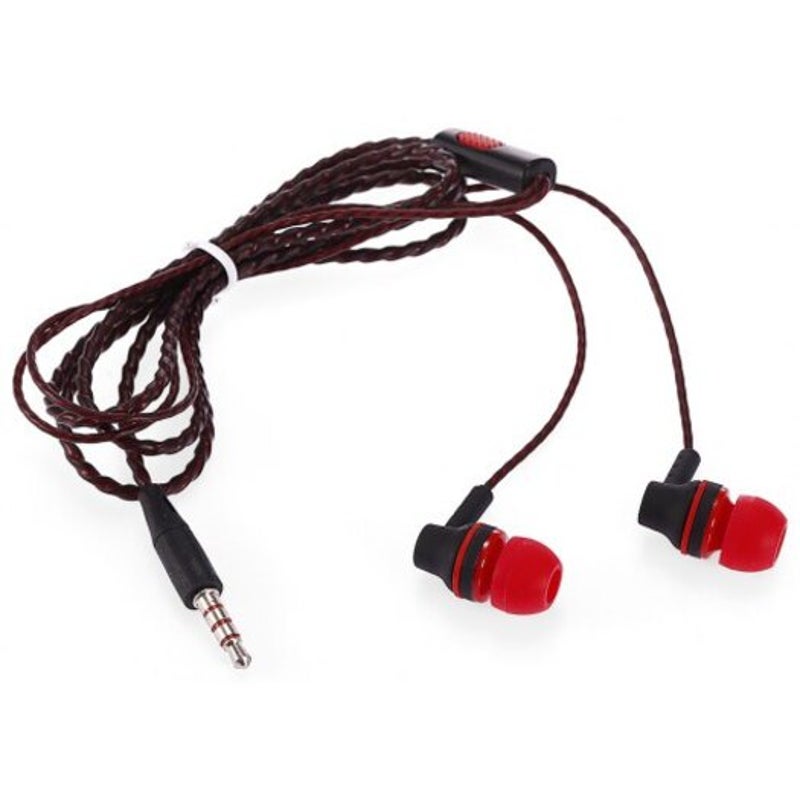 A21 Universal 3.5Mm Twisting In Ear Stereo Earphones Red