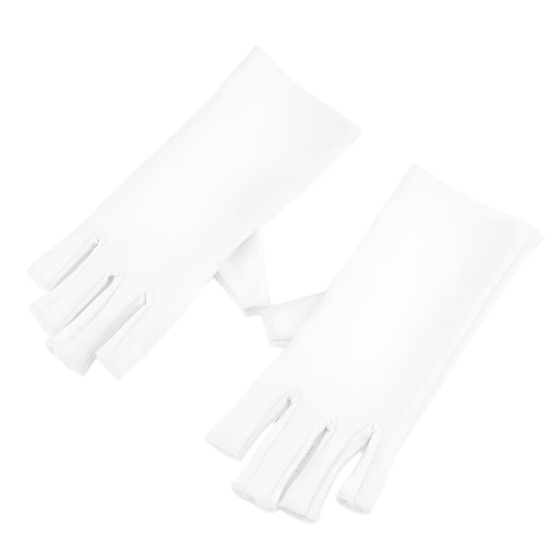 Manicure Uv Protection Gloves Half Finger Clothing In Various Colours