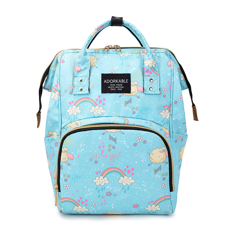 Cute Colourful Multifunctional Backpack Nappy Bag