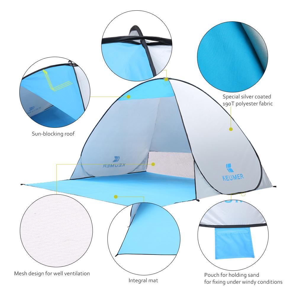 Automatic Pop Up Sun Shade Beach Tent Sunshelter