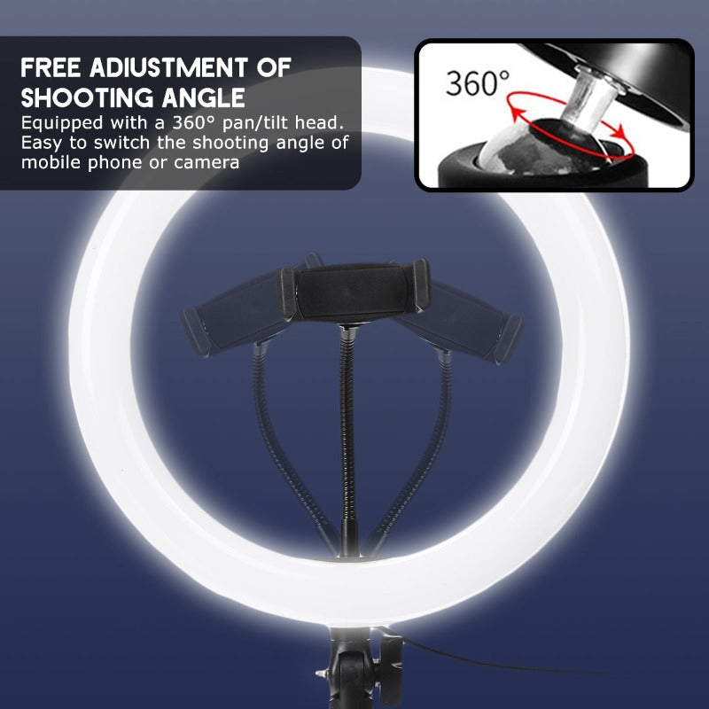 26Cm Portable Adjustable Led Selfie Ring Light With Phone Holder