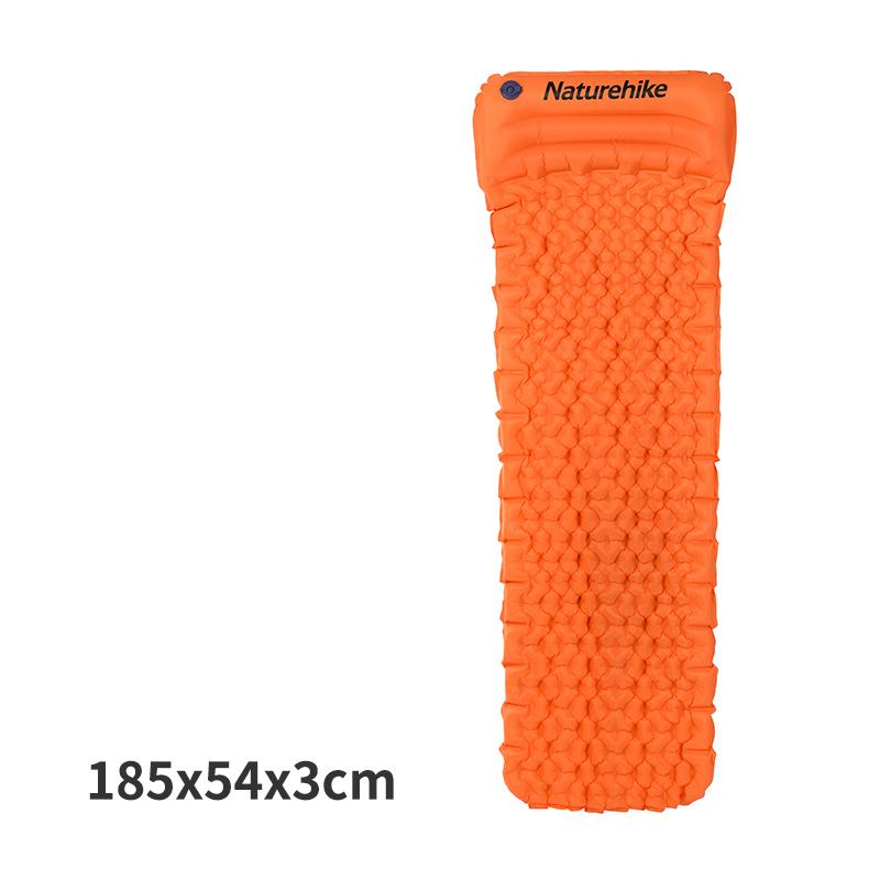 Orange Naturehike Outdoor Inflatable Cushion Sleeping Camping Mat Bag With Pillow