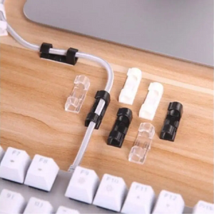 20Pcs Abs Cable Clip Organizer Transparent