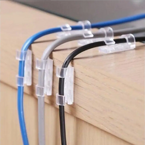 20Pcs Abs Cable Clip Organizer Transparent