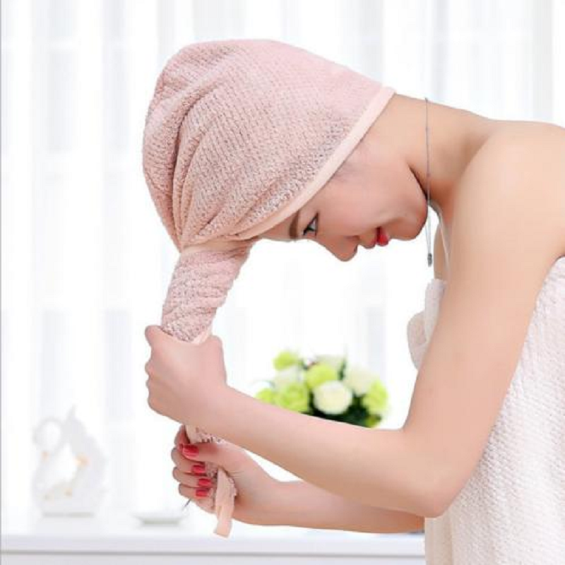 Absorbent Microfibre Hair Drying Towel Bathroom Accessories