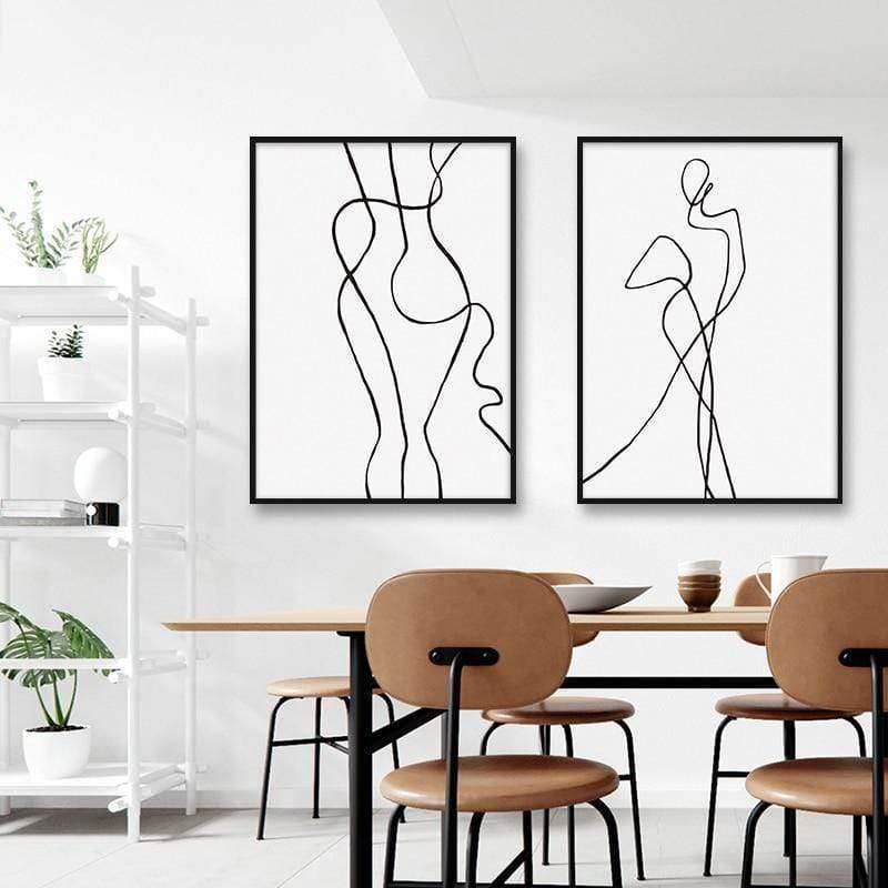 Abstract Figure Canvas Modern Wall Art Home Decor