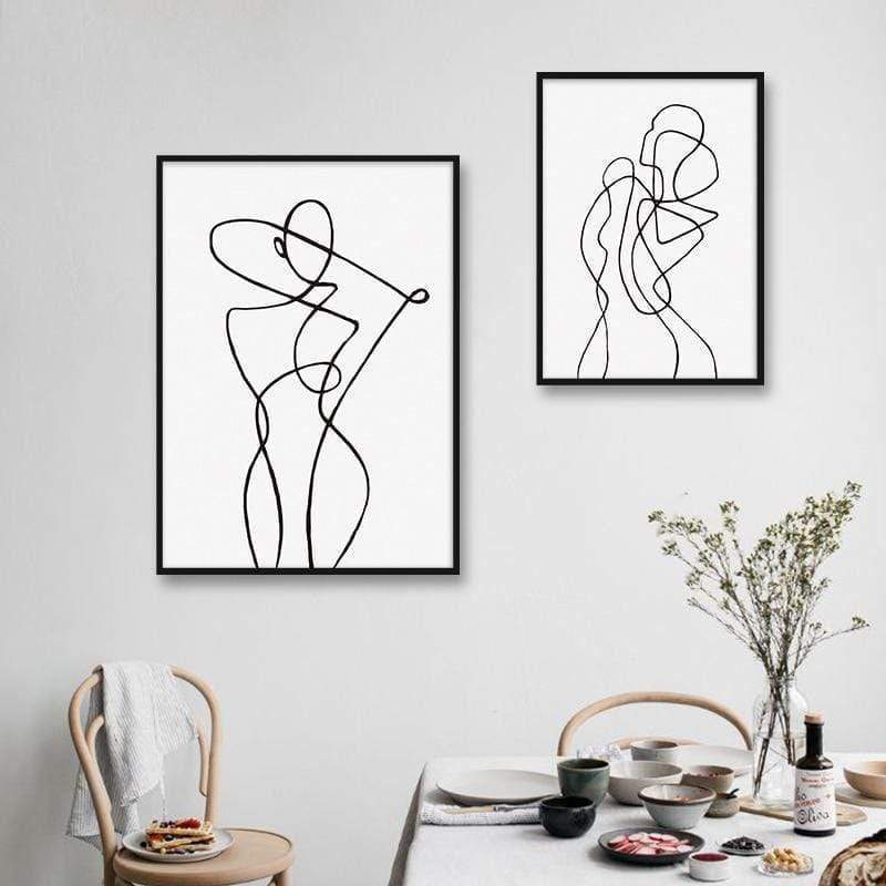 Abstract Figure Canvas Modern Wall Art Home Decor