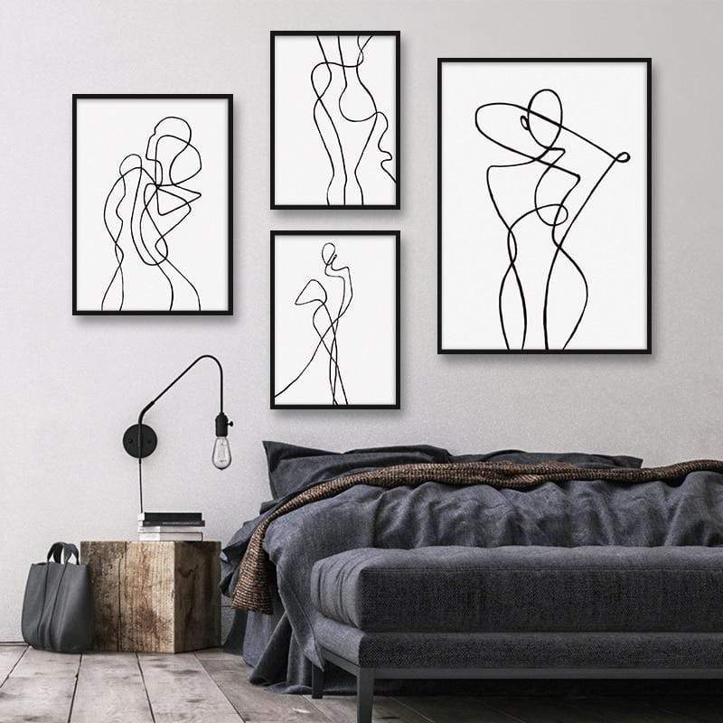 Abstract Figure Canvas Modern Wall Art Home Decor