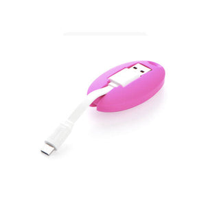 Usb To Micro Key Chain Cable - Pink (30310)