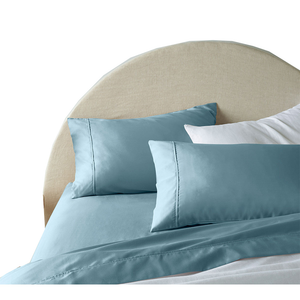 Accessorize 1900Tc Cotton Rich Sheet Set Blue Queen